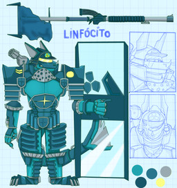 accessory anthro armor armor_plates armored_vest barazoku big_muscles big_pecs blue_body blueprint clothed clothing flag flag_(object) gauntlets gloves green_body handwear hat headgear headwear helmet hybrid_weapon juggernaut_armor laser_sight magazine_(gun) male metal metallic_body muscular pecs police_vest pseudo_ears shark_tail shield smile solo spiked_nose steel_(metal) striped_body stripes text topless topless_anthro topless_male toy toy_gun visor_cap visor_eyes visor_helmet water_gun weapon yellow_body duqueofdingos domn_liga_y_(character) animate_inanimate aquatic fish hybrid living_armor lymphocyte_wc shark absurd_res hi_res portuguese_text reference_image translation_request