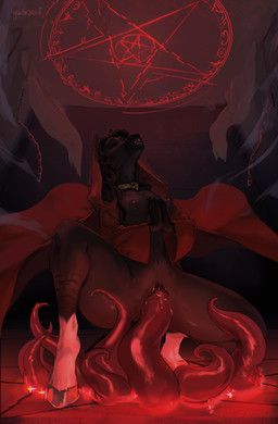animal_genitalia animal_vulva anthro atmospheric black_body black_fur consentacles dark equine_genitalia equine_vulva female fur genitals group hair multicolored_hair penetration red_body ritual ritual_sacrifice ritual_sex sex tentacle_in_vagina tentacle_penetration tentacles vaginal vaginal_penetration vulva yudvacof loire equid equine horse mammal absurd_res hi_res