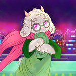 2_horns 4_fingers :3 bite blush clothing detailed_background eyewear fingers fluffy fur glasses green_clothing green_eyewear green_glasses green_robe happy horn light looking_at_viewer male pink_eyes pink_horn pink_pupils pink_scarf pupils robe round_glasses scarf smile solo white_body white_fur white_hands lonelywolfyboi deltarune undertale_(series) ralsei bovid caprine darkner goat mammal 1:1 2022 digital_media_(artwork) hi_res shaded