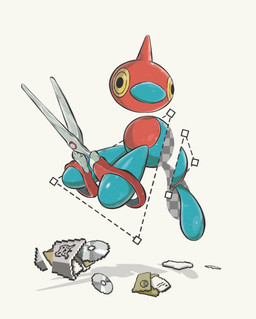 ambiguous_gender cd floating_head folder holding_object holding_scissors horn levitation looking_at_viewer recycle_bin scissors self-harm shadow simple_background solo technical_machine white_background yellow_eyes komugicorn nintendo pokemon digital_creature generation_4_pokemon pokemon_(species) porygon-z 2024 hi_res