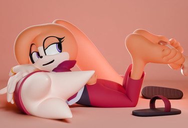 5_toes alternate_angle anthro barefoot big_feet clothed clothed_female clothing duo feet female flip_flops foot_fetish foot_focus foot_play footjob footwear fur gloves_(marking) huge_feet long_ears lying male male/female markings on_front orange_body orange_fur penile purple_eyes sandals scut_tail sex shoes short_tail side_view smile tail toes nouvaera sega sonic_the_hedgehog_(series) betty_(foolyclod) lagomorph leporid mammal rabbit 3d_(artwork) digital_media_(artwork) hi_res