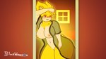 anthro big_breasts blush breasts clothed clothing crossgender female fur hair looking_at_viewer mature_female nipples nude red_eyes smile solo super_form thick_thighs translucent translucent_clothing wide_hips yellow_body yellow_fur bluewavecon sega sonic_the_hedgehog_(series) sonic_the_hedgehog super_sonic eulipotyphlan hedgehog mammal 16:9 digital_media_(artwork) hi_res widescreen