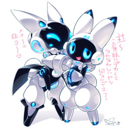 anthro blue_eyes blue_light blush dipstick_ears duo ear_markings featureless_feet feet female glowing glowing_eyes hug looking_at_viewer machine metallic_body multicolored_ears nude one_eye_closed open_mouth open_smile pushing_away screen screen_face simple_background smile standing text thick_thighs white_background cotora ept_(cotora) lepus_(cotora) android lagomorph mammal robot robot_anthro 1:1 2021 hi_res japanese_text translation_request