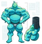 bulge carrying_another clothed clothing exercise feet holding_object male moobs nipples not_furry overweight overweight_male solo toes underwear underwear_only weightlifting weights workout its_coldpizza epic_games fortnite rippley_(fortnite) goo_creature humanoid absurd_res hi_res