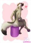 anthro arctic butt femboy heart_symbol male nude solo dirtybird flak_(foxyflak) canid canine fox mammal