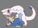 3_toes all_fours anal anal_penetration anus ass_up barefoot black_eyes blue_fur clenched_teeth crying cum cum_in_ass cum_inside cum_on_penis drooling duo erection eyelashes eyes_closed female feral feral_on_feral from_behind fur grey_background hi_res horn legendary_pokémon looking_up lugia lying male nintendo nude on_stomach open_mouth penetration penis pink_nose pink_penis pink_skin plain_background pokémon pussy pussy_juice raised_leg red_eyes saliva samurott sex sharp_teeth signature straight tears teeth tongue tongue_out video_games whimsydreams white_eyes wings
Rating: Explicit
Score: 14
User: forkU
Date: August 22, 2013