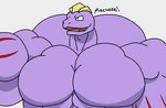 abs anthro biceps big_biceps big_muscles big_pecs close-up grin huge_muscle huge_muscles huge_pecs male muscular muscular_arms pecs smile solo bughemoth luigiman nintendo pokemon generation_1_pokemon machoke pokemon_(species) bust_portrait portrait