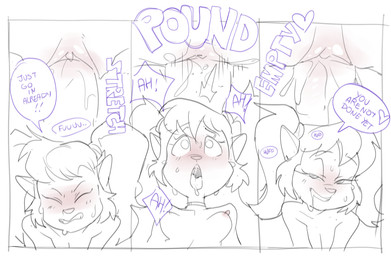 anthro areola bedroom_eyes blush blush_lines bodily_fluids breasts breath choker clitoris dialogue drooling duo erection eyebrows eyelashes eyes_closed female female_penetrated genitals hair heart_symbol jewelry long_hair looking_at_viewer looking_pleasured male male/female male_penetrating male_penetrating_female medium_breasts moan narrowed_eyes necklace nipples panting penetration penis pigtails saliva seductive sex smile sound_effects speech_bubble sweat text tongue tongue_out vulva wide_eyed young young_female dbaru disney goof_troop pistol_pete domestic_cat felid feline felis mammal 2026 english_text hi_res monochrome sketch