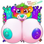 anthro big_breasts breasts claws female fur hair huge_breasts lgbt_pride looking_at_viewer mismatched_nipples multicolored_body multicolored_fur nipples nude pride_colors rainbow_body rainbow_fur rainbow_pride_colors solo drxii miss.rainbow_dream-panda bear giant_panda mammal 1:1 digital_media_(artwork) hi_res