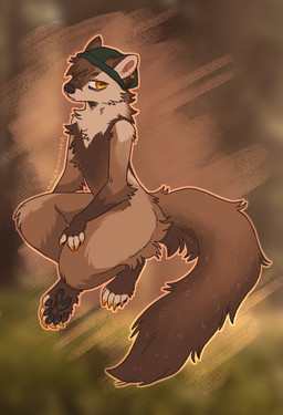 5_fingers 5_toes abstract_background ambiguous_gender anthro arm_tuft beanie beanie_only black_nose black_pawpads blurred_background brown_body brown_ears brown_feet brown_fur brown_hair brown_hands brown_paws brown_tail brown_tuft butt_tuft chest_tuft claws clothing crouching digitigrade ear_piercing ear_ring ears_through_headwear elbow_tuft eyebrows_(marking) eyeshadow feet finger_claws fingerless_(marking) fingers fluffy fluffy_tail fur furry_tail green_beanie green_clothing green_hat green_headwear grumpy hair hand_on_leg hat hat_only headgear headgear_only headwear headwear_only horizontal_pupils inner_ear_fluff knee_tuft leg_tuft long_tail looking_at_viewer makeup mostly_nude mostly_nude_anthro multicolored_eyes orange_claws orange_eyes orange_piercing outline pawpads paws piercing pupils ring_piercing semi-anthro short_hair simple_background solo tail thigh_tuft three-quarter_view tired_eyes toe_claws toeless_(marking) toes tuft two_tone_claws two_tone_eyes yellow_claws yellow_eyes starreseyer dakota_sekoja american_marten european_pine_marten gulonine hybrid mammal marten mustelid musteline 2025 colored_sketch digital_drawing_(artwork) digital_media_(artwork) signature sketch nonbinary_(lore)