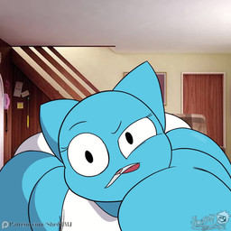 anthro ass_clapping big_breasts big_butt blue_body blue_fur bouncing_butt breasts butt butt_jiggle butt_slap butt_smack clothing female fur huge_butt jiggling looking_at_viewer looking_back mature_female music panties photo_background shaking_butt slap smile solo spanking thick_thighs twerking underwear masterj291 sound_warning cartoon_network patreon the_amazing_world_of_gumball nicole_watterson domestic_cat felid feline felis mammal 1:1 2025 2d_animation animated digital_media_(artwork) frame_by_frame long_playtime mixed_media photography_(artwork) sound video