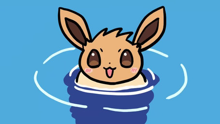 ambiguous_gender blush blush_lines blush_stickers brown_body brown_eyes brown_fur feral fur looking_at_viewer partially_submerged solo water sound_warning tl_peng nintendo pokemon eevee generation_1_pokemon pokemon_(species) 16:9 2024 animated digital_media_(artwork) high_framerate loop short_playtime sound video voice_acted widescreen