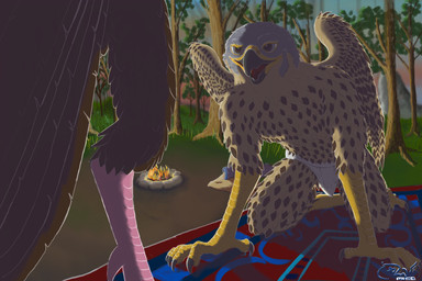 all_fours ambient_lighting anthro back_towards_viewer beak briefs brown_body brown_feathers cere_(anatomy) chastity_cage chastity_device clothing discarded_clothing duo feathered_wings feathers feet fire grass grey_body grey_feathers implied_chastity looking_at_another looking_at_partner male male/male multicolored_body multicolored_feathers outside pink_body pink_scales plant rock rug scales scuted_arms scuted_hands scuted_legs scutes standing sunset tail tail_feathers talons tighty_whities toes tree two_tone_body two_tone_feathers underwear white_briefs white_clothing white_underwear wings yellow_body yellow_scales tzair_(artist) konarak_(tzair) tzair_(character) avian bird falcon falconid galliform peregrine_falcon phasianid turkey 2025 3:2 digital_media_(artwork) hi_res signature