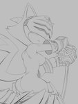 anthro armor breasts clothing female headgear helmet legwear melee_weapon nipples side_boob side_view simple_background solo sword weapon spassticus sega sonic_and_the_black_knight sonic_storybook_series sonic_the_hedgehog_(series) blaze_the_cat sir_percival_(sonic_and_the_black_knight) domestic_cat felid feline felis mammal 3:4 hi_res monochrome sketch