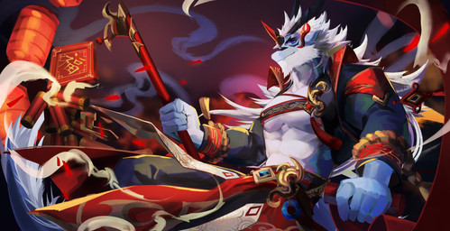 abs accessory anthro asian_clothing clothing holding_melee_weapon holding_object holding_polearm holding_weapon jacket lamp lantern male melee_weapon pecs polearm solo tassels topwear weapon delax mythology tianhehui mo_xia_(tianhehui) dragon mythological_creature mythological_scalie scalie hi_res