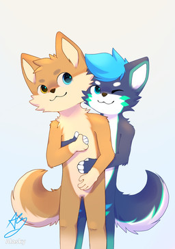 :3 anthro biped black_eyes blep blue_body blue_eyes blue_fur blue_hair blush blush_lines fur hair heterochromia kemono male nude_anthro nude_male one_eye_closed shota slim_anthro slim_male solo tail tail_motion tailwag tongue tongue_out white_body white_fur yellow_eyes young young_anthro young_male fur_alasky canid canine canis domestic_dog husky mammal nordic_sled_dog spitz 2021 hi_res