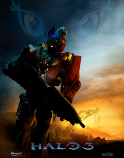 anthro armor gun holding_gun holding_object holding_ranged_weapon holding_rifle holding_weapon looking_forward machine male poster power_armor ranged_weapon rifle solo text weapon checkered_(artist) halo_(series) microsoft xbox_game_studios checkered_(pony) fan_character equid equine horse mammal pony 3d_(artwork) absurd_res digital_media_(artwork) english_text hi_res huge_filesize