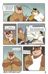 2020 absurd_res anthro anthro_on_anthro bottomwear brown_body brown_fur clothed clothing comic dialogue duo english_text eyewear felid fur glasses hi_res inside izvy_(artist) jax_tigerson male male/male mammal mr._plagait murid murine open_clothing open_shirt open_topwear overweight overweight_male pantherine pants rat rodent shirt sitting speech_bubble student teacher teacher_and_student text tiger topwear undressing