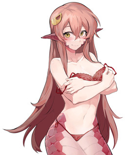 apode clothing female hair legless lingerie long_hair monster_girl_(genre) navel serpentine solo split_form yellow_eyes unknown_artist monster_musume miia_(monster_musume) animal_humanoid draconcopode humanoid lamia reptile reptile_humanoid scalie scalie_humanoid snake snake_humanoid absurd_res hi_res