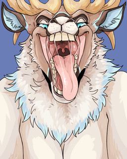 anthro bodily_fluids drooling evil_grin female first_person_view imminent_vore looking_at_viewer mouth_shot open_mouth oral_vore restrained saliva smile solo teeth uvula vore swampjaws cedarbou juniper_(cedarbou) deer mammal new_world_deer reindeer 4:5 absurd_res hi_res