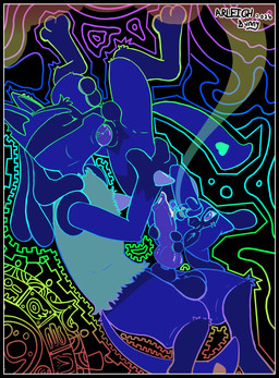69_position animal_genitalia animal_penis anthro balls blunt canine_genitalia canine_penis drug_usage drugs duo ear_piercing eyebrow_piercing eyes_closed facial_piercing genitals hand_on_penis hand_on_torso male male/male marijuana notched_ear one_eye_closed oral oral_penetration penetration penis piercing psychedelic sex sheath slim smoking smoking_marijuana arleighbunny siriusandpyri nintendo pokemon charlie_(siriusandpyri) louie_(siriusandpyri) generation_4_pokemon lucario pokemon_(species) riolu absurd_res digital_media_(artwork) hi_res neon_colors brother_(lore) brothers_(lore) incest_(lore) sibling_(lore)