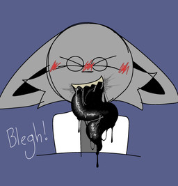 anthro blush bodily_fluids clothed clothing coat drooling eyes_closed eyewear fur glasses glistening glistening_tongue goo_tongue goopy grey_body grey_clothing grey_fur grey_shirt grey_topwear lab_coat male mouth_play open_mouth saliva saliva_on_face saliva_string shirt smile solo teeth tongue tongue_out topwear wearing_glasses yellow_teeth skllfck felid feline mammal bust_portrait hi_res portrait sketch