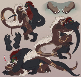 anal anal_penetration anthro anthro_on_anthro anthro_penetrated anthro_penetrating anthro_penetrating_anthro armpit_hair balls beard black_body blush bodily_fluids body_hair chest_hair claws cum duo facial_hair fangs feathers feet from_behind_position frottage genital_fluids genitals hair handjob handjob_frottage male male/male male_penetrated male_penetrating male_penetrating_male masturbation muscular muscular_anthro muscular_male nude paws penetration penile penile_masturbation penile_penetration penis penises_touching precum red_hair role_reversal sex teeth versatile bit-bite bitbiteroo jett_porter tagg dinosaur feathered_dinosaur feathered_scalie prehistoric_species reptile scalie hi_res