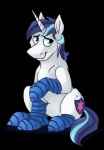 2015 alpha_channel blue_eyes blue_hair blue_theme blush clothing cutie_mark equid equine feral footwear friendship_is_magic full-length_portrait hair hasbro horn legwear male mammal my_little_pony mythological_creature mythological_equine mythology portrait shining_armor_(mlp) simple_background sitting socks solo sophiecabra transparent_background unicorn