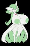 4_fingers areola biped blush breasts female fingers nipples not_furry simple_background smile solo standing thick_thighs thin_calves transparent_background wide_hips dorian-bc nintendo pokemon fan_character ophie_(dorian-bc) gardevoir generation_3_pokemon pokemon_(species) alpha_channel