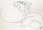2016 2_tails absurd_res ambiguous_gender animate_inanimate anthro belly belly_markings big_belly creases feet floatzel folds generation_4_pokemon glistening glossy_body hand_behind_head hi_res holding_hose hose hose_inflation hyper inflation latex line_art lounging lying markings multi_tail nintendo null obese on_side overweight paper_background partially_open_mouth pokemon pokemon_(species) pool_toy seam_(sewing) solo stormdragonblue tail wrinkled_feet wrinkles
