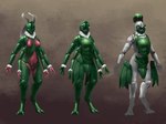 4_arms antennae_(anatomy) anthro arm_tuft armor armor_plates breasts exoskeleton featureless_breasts featureless_crotch female fur green_body green_eyes headgear helmet horn lips looking_at_viewer mandibles multi_arm multi_limb natural_armor neck_tuft non-mammal_breasts organic_armor pink_body pink_lips pink_skin solo standing tuft white_body white_fur wrist_tuft malvear pinwheel_(snekguy) snekguy alien arthropod insect jarilan absurd_res concept_art hi_res model_sheet multiple_images official_art