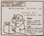 ambiguous_gender anthro bodily_fluids cash_register cashier checkout christmas_music clothed clothing countertop eyewear glasses hair holidays inside music retail retail_worker scales simple_background solo store sweat sweatdrop text jaypgartifacts christmas rudolph_the_red-nosed_reindeer_(tv_special) dinosaur prehistoric_species reptile scalie theropod tyrannosaurid tyrannosauroid tyrannosaurus tyrannosaurus_rex english_text monochrome