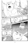 anthro asian_clothing bear clothing comic east_asian_clothing garouzuki greyscale japanese_clothing japanese_text male mammal monochrome overweight slightly_chubby text translation_request