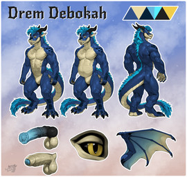 animal_genitalia anthro blue_body blue_fur blue_scales equine_genitalia fluffy fluffy_tail foreskin fur genitals humanoid_genitalia humanoid_penis male musclegut muscular penis rear_view ring_(jewelry) scales solo tail wings panpy_draws mythology drembonaarkrah dragon mythological_creature mythological_scalie scalie absurd_res hi_res model_sheet