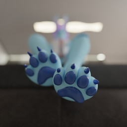 anthro blue_pawpads feet foot_fetish foot_focus low-angle_view male pawpads paws solo vynil vynil_(character) lagomorph leporid mammal rabbit 1:1 3d_(artwork) digital_media_(artwork)