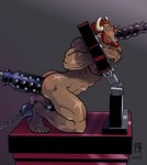 abdominal_scar abs anal anthro anus balls bdsm biceps big_dildo body_hair bondage bound bubble_butt butt butt_scar chain chained chastity_cage chastity_device chest_scar deltoids dildo eye_roll face_fucking facial_hair facial_piercing feet fellatio forearm_muscles fucking_machine genitals goatee grey_background hair hairy_balls hand_scar hands_tied irrumatio kneeling kneeling_oral_position leg_scar machine male metal_chastity_cage mouth_full muscular muscular_arms muscular_bottom muscular_legs muscular_sub nipples nose_piercing nose_ring obliques oral pecs pedestal penile penis piercing red_hair restraints ring_piercing scar sex sex_toy shoulder_scar sideburns simple_background solo spiked_dildo spikes spiral_dildo spitroast stocks submissive triceps karhumies barbas_thornhide_(character) bovid bovine cattle mammal 2023