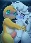 anthro asphyxiation canid canine charmander cyanosis drowning duo embrace erotic_asphyxiation female fox generation_1_pokemon genitals hug interspecies lizard male male/female mammal nintendo penis pokemon pokemon_(species) pokephilia pussy reptile revous scalie underwater water