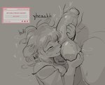 anthro anthro_on_anthro ask_blog ball_smelling ball_sniffing ball_worship balls bodily_fluids breath clothed clothed_anthro clothed_female clothing dialogue drooling duo faceless_anthro faceless_character faceless_male female genital_fluids genitals glans grey_background hair hand_on_another's_penis hand_on_balls hand_on_penis holding_another's_penis holding_balls humanoid_genitalia humanoid_penis jacket male male/female nude_anthro nude_male penis precum saliva simple_background smelling_balls smile sniffing straw.page sweat text topwear chewtoyys biscuit_(chewtoyys) lucky_(chewtoyys) canid canine canis domestic_cat domestic_dog felid feline felis mammal 2025 digital_drawing_(artwork) digital_media_(artwork) english_text greyscale monochrome nonbinary_(lore)