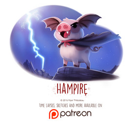 ambiguous_gender beady_eyes black_eyes brown_body brown_fur cape clothing electricity fangs feral fur humor lightning night open_mouth pink_body pink_fur pun solo star teeth text vampire_costume visual_pun piper_thibodeau domestic_pig mammal suid suine sus_(pig) vampire 2016 digital_media_(artwork) digital_painting_(artwork) english_text painting_(artwork)