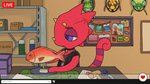 anthro blue_eyes duo ear_piercing livestream male piercing sculpture smile marugome_rs animal_crossing nintendo c.j._(animal_crossing) flick_(animal_crossing) beaver chameleon lizard mammal reptile rodent scalie 16:9 2020 animated frame_by_frame short_playtime widescreen