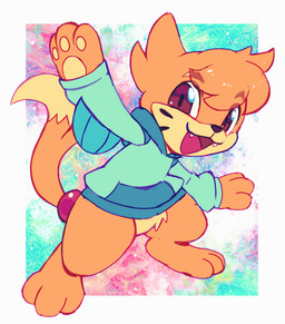 3_fingers 3_toes accessory anthro clothing cute_fangs fangs feet fin fingers head_tuft hoodie looking_at_viewer male open_mouth pawpads paws red_eyes simple_background solo teeth toes tongue topwear tuft extyrannomon_(artist) nintendo pokemon buizel generation_4_pokemon pokemon_(species)