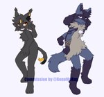 anthro duo fluffy fluffy_tail male multiple_poses pose tail nintendo pokemon sega sonic_adventure sonic_the_hedgehog_(series) shadow_the_hedgehog vibes_(palmtrees) eeveelution generation_4_pokemon lucario pokemon_(species) absurd_res hi_res meme