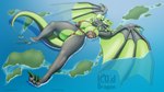 abs anthro areola big_areola big_breasts bikini black_body breasts clothing curvy_figure digitigrade female giga green_body green_eyes green_scales green_tongue island lounging lying macro membrane_(anatomy) membranous_wings on_back scales sea solo swimwear tail thick_thighs tongue two-piece_swimsuit water wings knockedoutdragon european_mythology mythology san_francisco_giants kaya_(knockedoutdragon) dragon mythological_creature mythological_scalie scalie western_dragon 16:9 hi_res widescreen