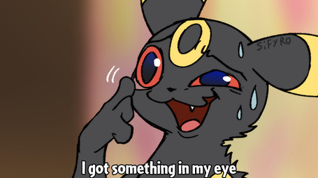 black_body black_fur bodily_fluids dialogue feral fur hand_on_eye male nervous open_mouth red_eyes scratching_eye solo sweat blitzdrachin conditional_dnp nintendo pokemon red_flags_(meme) red_flags_(tom_cardy) eeveelution generation_2_pokemon pokemon_(species) umbreon 16:9 2026 digital_drawing_(artwork) digital_media_(artwork) widescreen