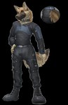 anthro athletic belt black_body black_bottomwear black_clothing black_fur black_nose black_pants black_shirt black_topwear boots bottomwear brown_body brown_eyes brown_fur cargo_pants claws clothed clothing collar combat_boots combat_shirt cutaway digitigrade digitigrade_boots finger_claws footwear fully_clothed fur leather leather_collar long_sleeves looking_at_viewer male pants shirt shoes solo tail tan_body tan_fur topwear dsw7 krieg_gsd canid canine canis domestic_dog german_shepherd herding_dog mammal pastoral_dog alpha_channel hi_res