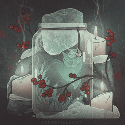 ambiguous_gender berry candle container eyes_closed feral floating food fruit ice jar plant smoke snow solo zanity hasbro my_little_pony spindle_(mlp) equid equine ghost horse mammal spirit windigo_(mlp) 1:1 2026 animated