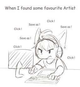 anthro clothed clothing computer_keyboard computer_mouse drawing_tablet electronics fur male monitor mouth_closed shirt simple_background simple_eyes sitting solo sound_effects t-shirt text topwear kuttoyaki mythology kutto dragon furred_dragon furred_scalie mythological_creature mythological_scalie scalie english_text hi_res monochrome sketch