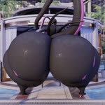 anthro beach_chair bedroom_eyes big_breasts big_butt black_body breasts butt female floor glistening glistening_body glistening_skin huge_butt huge_thighs hyper hyper_butt hyper_thighs looking_at_viewer markings narrowed_eyes pool poolside seductive sloshing_butt solo sound_effects swaying thick_thighs tile tile_floor wet darkdraketom nintendo pokemon lizzy_(darkdraketom) generation_7_pokemon pokemon_(species) salazzle 1:1 3d_(artwork) 3d_animation animated blender_(artwork) digital_media_(artwork) hi_res short_playtime sound webm