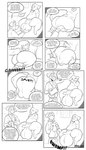 anthro balls balls_expansion big_balls bwomp dialogue doctor duo expansion genital_expansion genitals gynomorph huge_balls hyper hyper_balls hyper_genitalia intersex penis speech_bubble text thewilldpink lila_becker absurd_res black_and_white comic digital_drawing_(artwork) digital_media_(artwork) english_text hi_res line_art monochrome