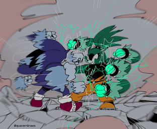 anthro black_clothing black_shirt black_topwear blue_body blue_fluff blue_fur bottomwear bracelet clashing claws cleats clothed clothed_anthro clothed_female clothing cracked_ground duo female fight footwear fully_clothed fully_clothed_anthro fully_clothed_female fur green_body green_claws green_fluff green_fur hair jewelry male pants ponytail punch quills_(anatomy) red_clothing red_footwear red_shoes sharp_teeth shirt shoes spiked_bracelet spiked_hairband spikes teeth topwear yellow_bottomwear yellow_clothing yellow_footwear yellow_pants yellow_shoes quavernsfw idw_publishing sega sonic_the_hedgehog_(comics) sonic_the_hedgehog_(idw) sonic_the_hedgehog_(series) sonic_unleashed sonic_the_werehog surge_the_wererec eulipotyphlan mammal werecreature wereeulipotyphlan werehog guide_lines hi_res sketch